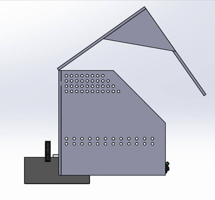 Side view of anodic bonding station ventilation holes